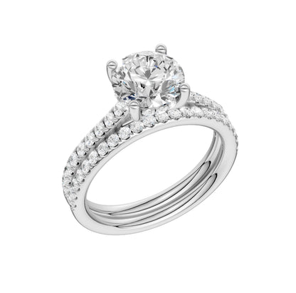 14K 2.50CT Lab Diamond Bridal Ring