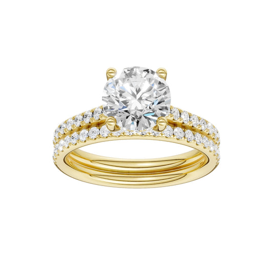 14K 2.50CT Lab Diamond Bridal Ring