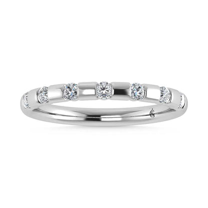 14K White Gold Diamond 1/4 Ct.Tw. Stackable Band