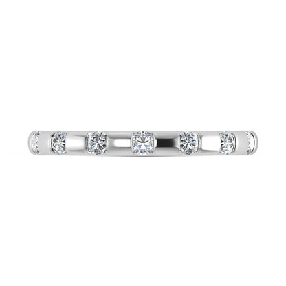 14K White Gold Diamond 1/4 Ct.Tw. Stackable Band