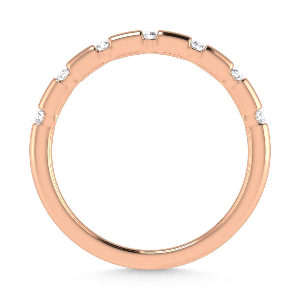 14K Rose Gold Diamond 1/8 Ct.Tw. Stackable Band