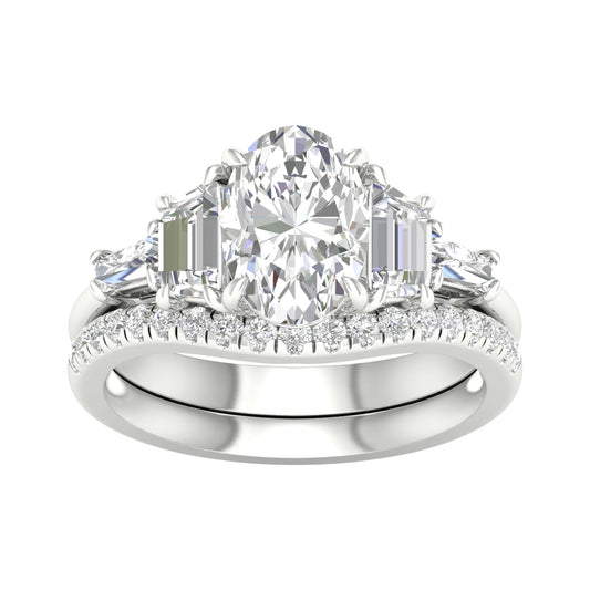 14K 3.25CT Lab Diamond Bridal Ring