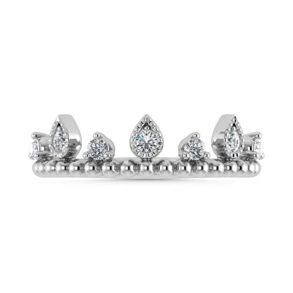 14K White Gold Diamond 1/5 Ct.Tw. Stackable Band