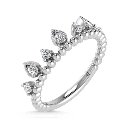 14K White Gold Diamond 1/5 Ct.Tw. Stackable Band