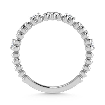 14K White Gold Diamond 1/5 Ct.Tw. Stackable Band