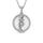 14K White Gold 1/6 Ct.Tw. Diamond Sea Of Life palm Tree Pendant