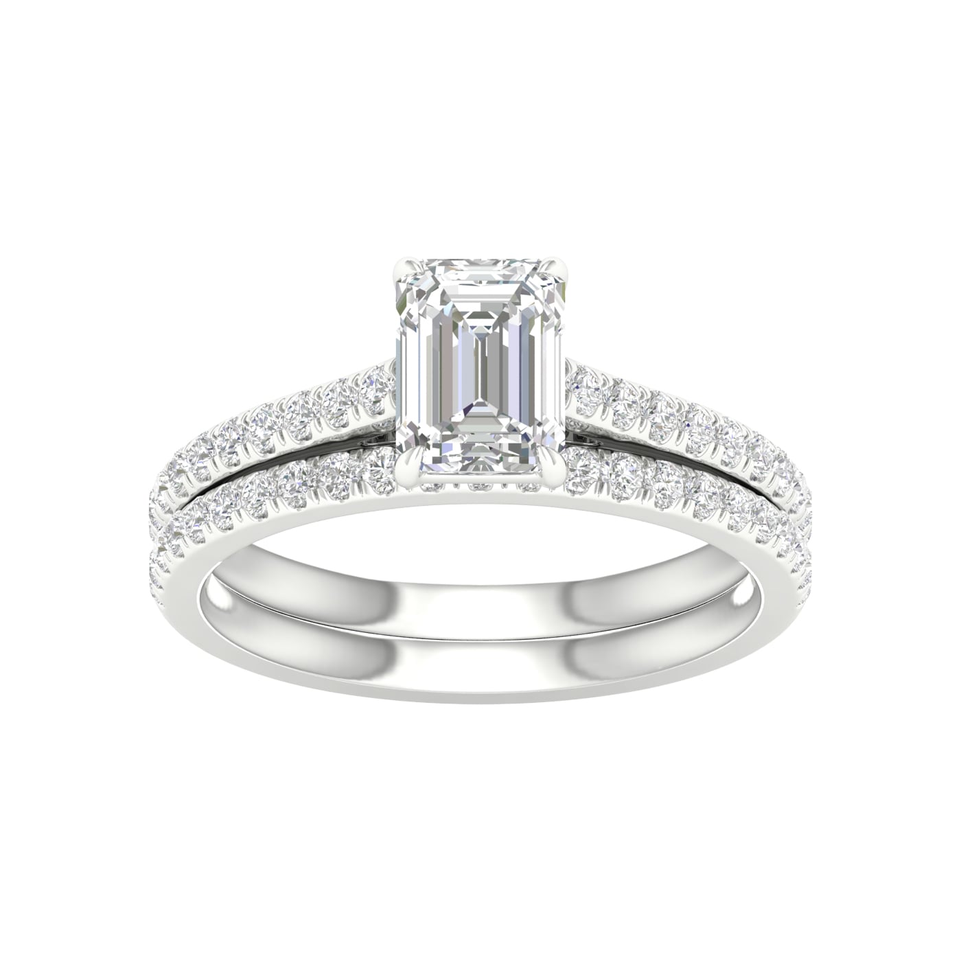 14K 1.50CT Certified Lab Grown Diamond Bridal Set