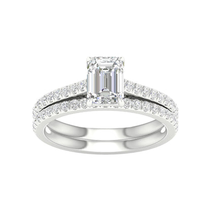 14K 1.50CT Certified Lab Grown Diamond Bridal Set