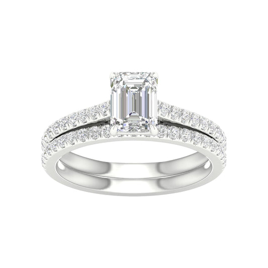 14K 1.50CT Certified Lab Grown Diamond Bridal Set