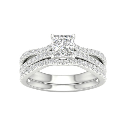 Certified Lab Grown 14K 1.40CT Diamond Bridal Set