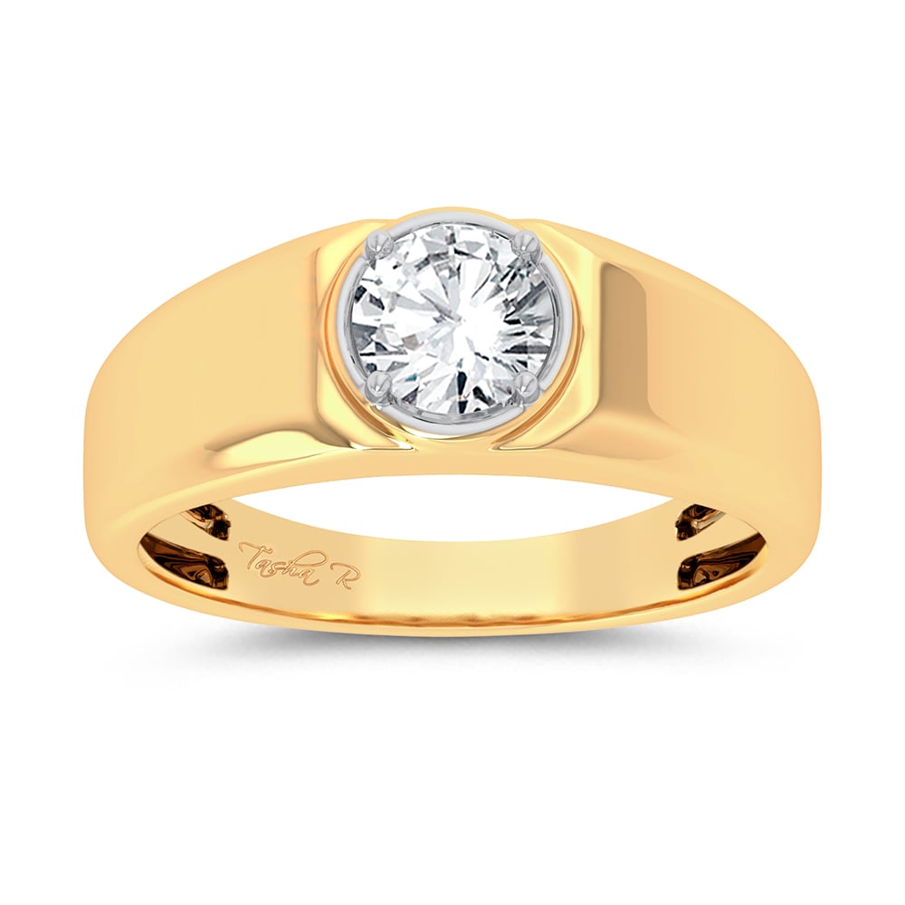 14K 1.00CT Lab Grown Diamond Mens Ring