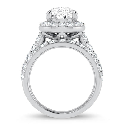 14K 5.00CT Certified Lab Grown Diamond Bridal Ring