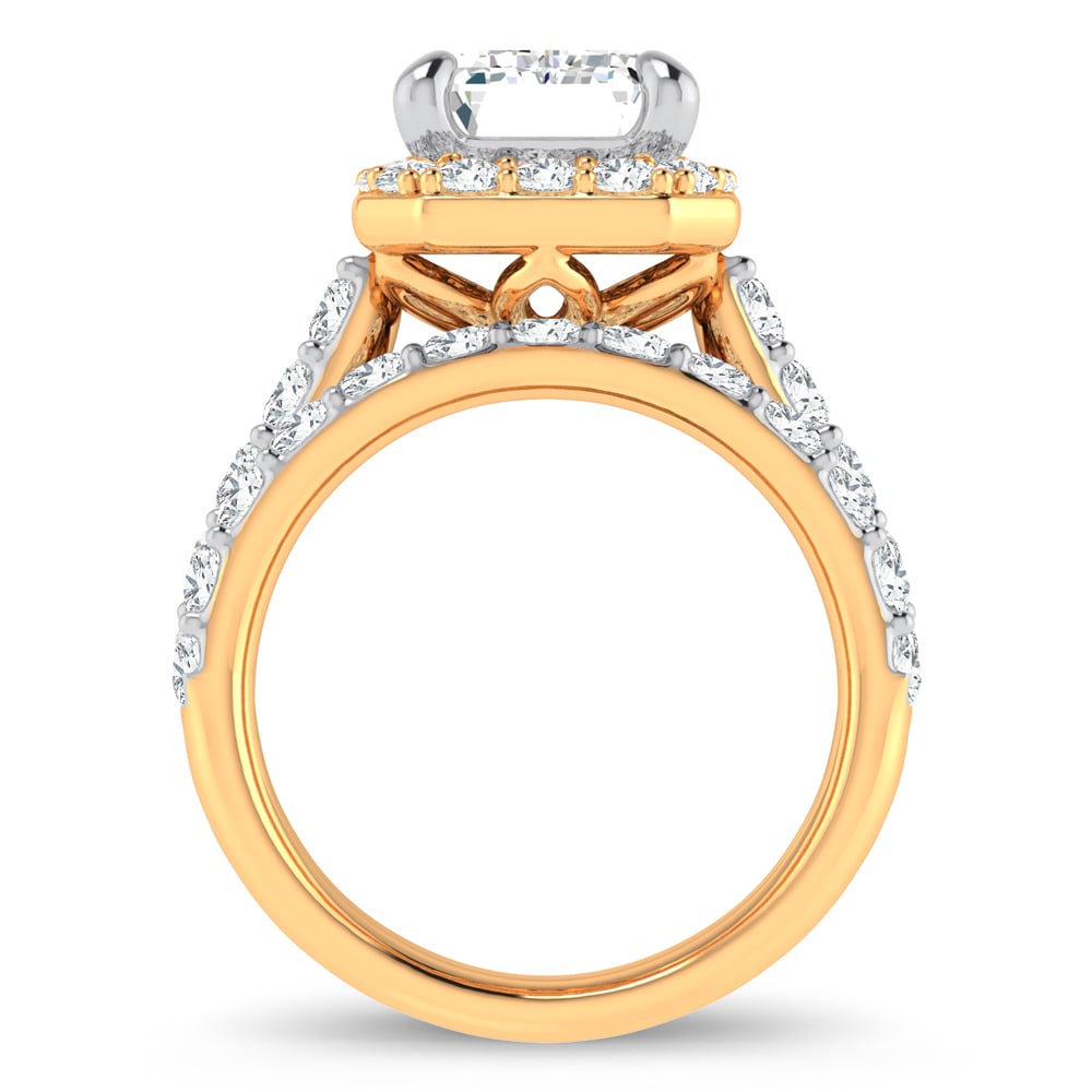 14K 5.00CT Certified Lab Grown Diamond Bridal Ring