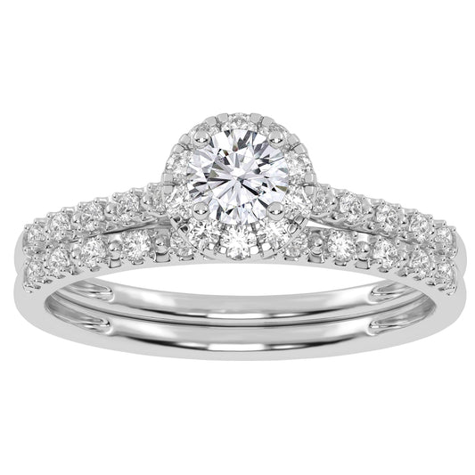 10K 0.38CT Certified Lab-Grown Diamond Bridal Set