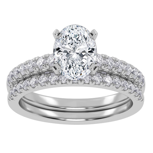 10K 1.50CT Certified Lab-Grown Diamond Bridal Set
