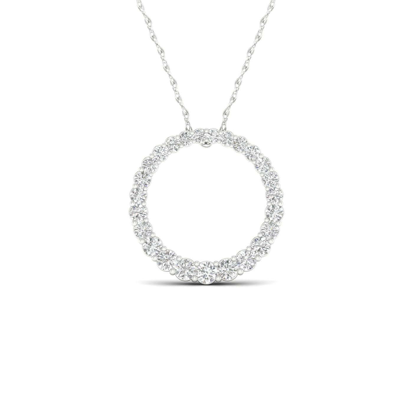 14K 1.00CT Lab Diamond Pendant