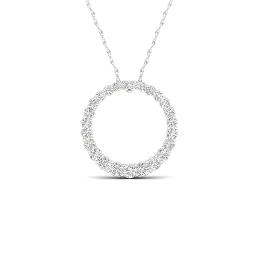 14K 1.00CT Lab Diamond Pendant