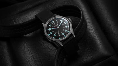 BENRUS 3061 BU Swiss Made ETA 2892 100M Automatic Men's Watch Black Dial