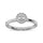 Diamond 3/8 Ct.Tw. Round Center Halo Engagement Ring in 10K White Gold