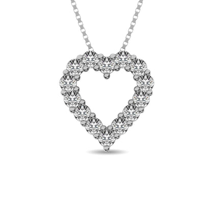 Diamond 1/2 Ct.Tw. Heart Pendant in 14K White Gold