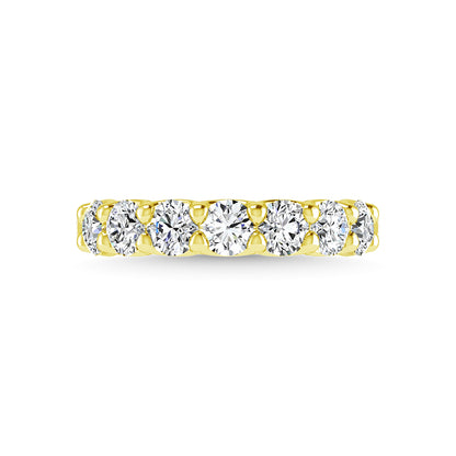 14K White Gold Lab Grown Diamond 5/8 Ct.Tw. Round Shape Half Way wedding Band (size 6.5)