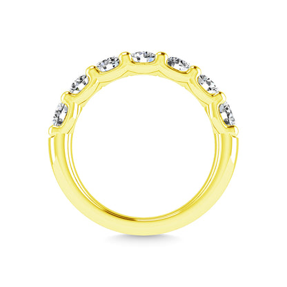 14K White Gold Lab Grown Diamond 5/8 Ct.Tw. Round Shape Half Way wedding Band (size 6.5)