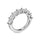14K White Gold Lab Grown Diamond 3 3/4 Ct.Tw. Round Shape Halfway Wedding Band