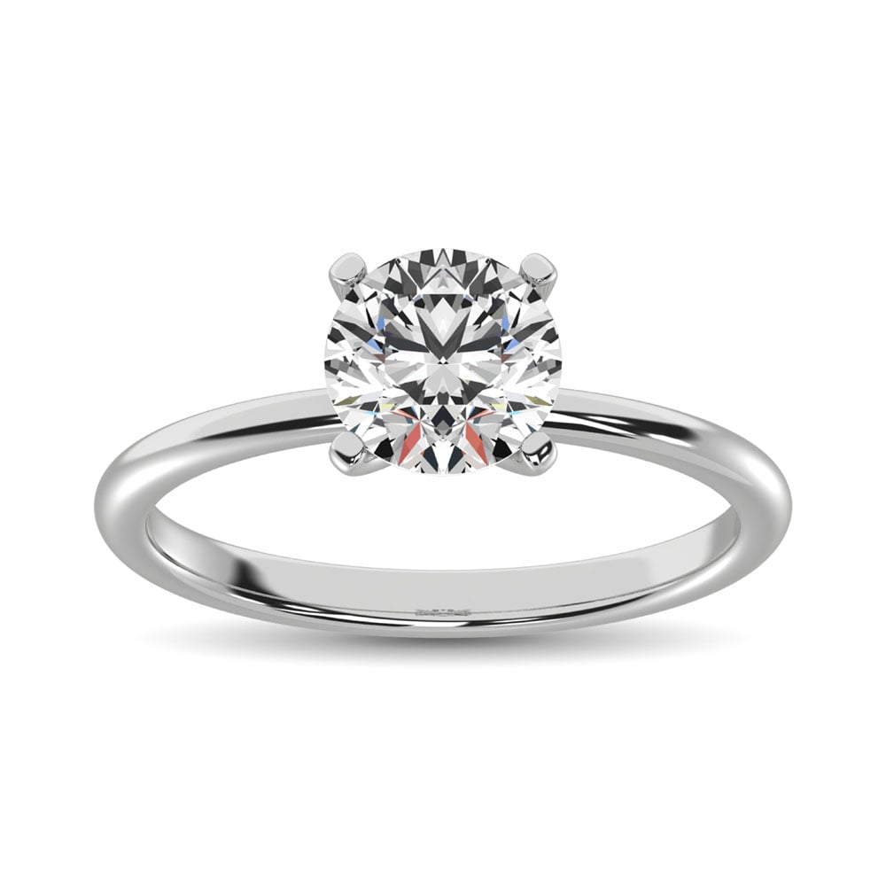 14K White Gold Lab Grown Diamond 2 Ct.Tw. IGI Certified CVD VS1+ G+ Solitaire Ring (Available in 0.50ctw to 7ctw)