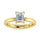 14K Yellow Gold Lab Grown Diamond 1 Ct.Tw. IGI Certified Emerald Shape Solitaire (Available from 1CT to 7CT)
