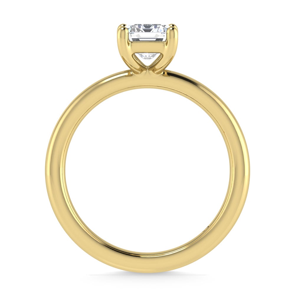 14K Yellow Gold Lab Grown Diamond 1 1/2 Ct.Tw. IGI Certified Emerald Shape Solitaire (Available from 1CT to 7CT)