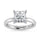 14K White Gold Lab Grown Diamond 1 Ct.Tw. IGI Certified Princess Shape Solitaire (Available from 1CT to 7CT)