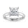 14K White Gold Lab Grown Diamond 3 Ct.Tw. IGI Certified Princess Shape Solitaire (Available from 1CT to 7CT)