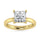 14K Yellow Gold Lab Grown Diamond 3 Ct.Tw. IGI Certified Princess Shape Solitaire (Available from 1CT to 7CT)