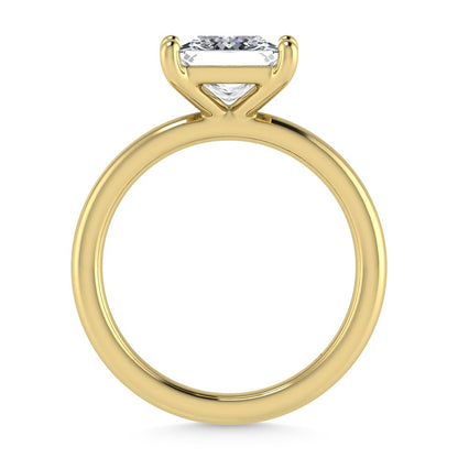 14K Yellow Gold Lab Grown Diamond 3 Ct.Tw. IGI Certified Princess Shape Solitaire (Available from 1CT to 7CT)
