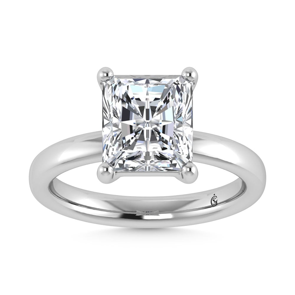 14K White Gold Lab Grown Diamond 1 1/2 Ct.Tw. IGI Certified Radiant Shape Solitaire (Available from 1CT to 7CT)