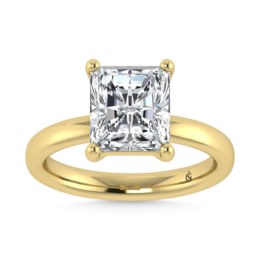 14K Yellow Gold Lab Grown Diamond 1 1/2 Ct.Tw. IGI Certified Radiant Shape Solitaire (Available from 1CT to 7CT)