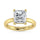 14K Yellow Gold Lab Grown Diamond 1 1/2 Ct.Tw. IGI Certified Radiant Shape Solitaire (Available from 1CT to 7CT)