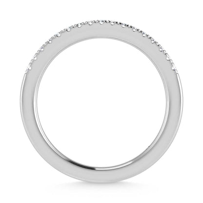 14K White Gold Lab Grown Diamond 1/6 Ct.Tw. Wedding Band