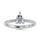 14K White Gold Lab Grown Diamond 1 1/5 Ct.Tw. IGI Certified Pear Shape Hidden Halo Engagement Ring
