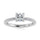 14K White Gold Lab Grown Diamond 1 1/5 Ct.Tw. IGI Certified Round Shape Hidden Halo Engagement Ring