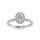 14K White Gold Lab Grown Diamond 1 Ct.Tw. Shank Oval Shape Halo Engagement Ring
