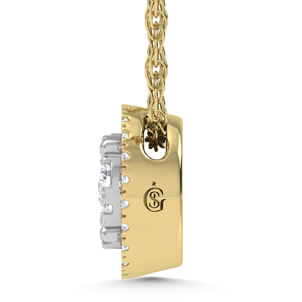 14K Yellow Gold Lab Grown Diamond 1/3 Ct.Tw. Fashion Pendant