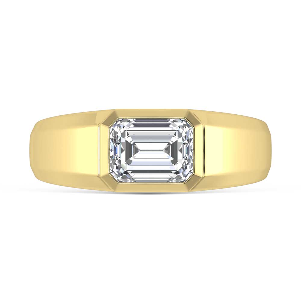 14K Yellow Gold Lab Grown Diamond 2 Ct.Tw. Mens Band