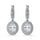 14K White Gold Lab Grown Diamond 4 7/8 Ct.Tw. Oval Shape Fashion Earring