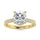 14K Yellow Gold Lab Grown Diamond 3 1/2 Ct.Tw. Round Shape Halo IGI Certified Engagement Ring (Center 3 ct)