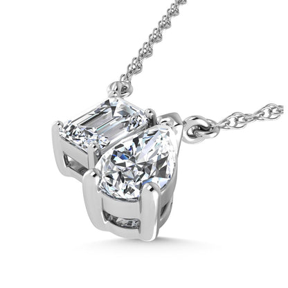 10K White Gold Lab Grown Diamond 1 Ct.Tw. Fashion Necklace