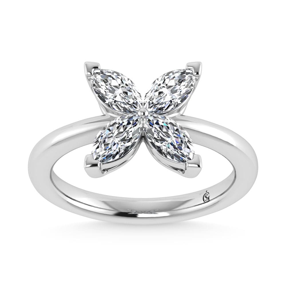 10K White Gold Lab Grown Diamond 1 Ct.Tw. Fashion Ring