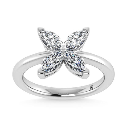 10K White Gold Lab Grown Diamond 1 Ct.Tw. Fashion Ring