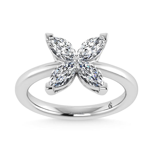 10K White Gold Lab Grown Diamond 1 Ct.Tw. Fashion Ring