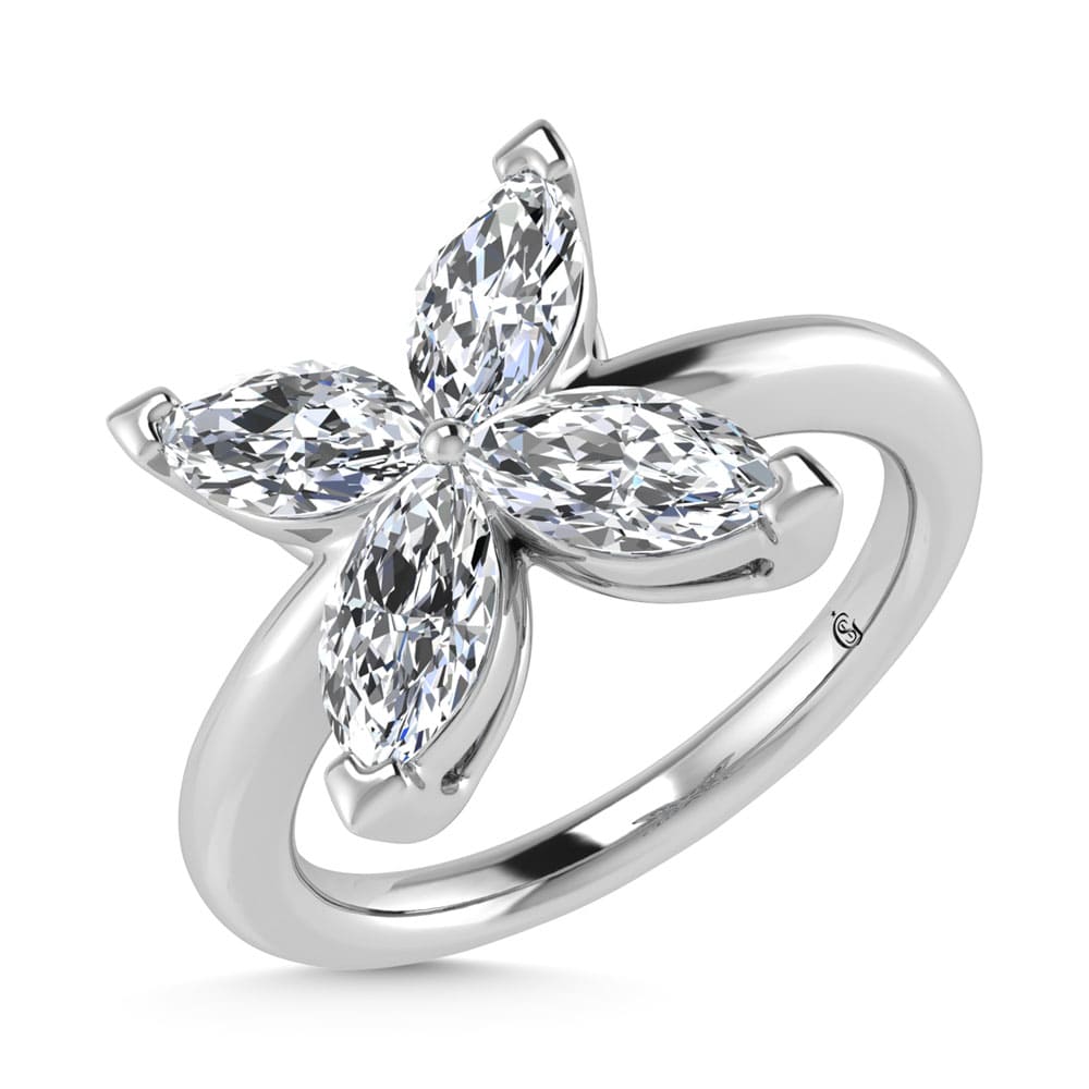 10K White Gold Lab Grown Diamond 1 Ct.Tw. Fashion Ring